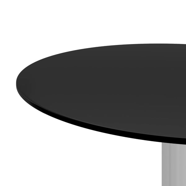 vidaXL Coffee Table Black 40 cm Toughened Glass