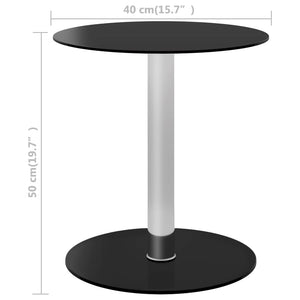 vidaXL Coffee Table Black 40 cm Toughened Glass