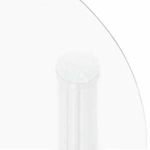 vidaXL Side Table with 2 Shelves Transparent 38 cm Tempered Glass