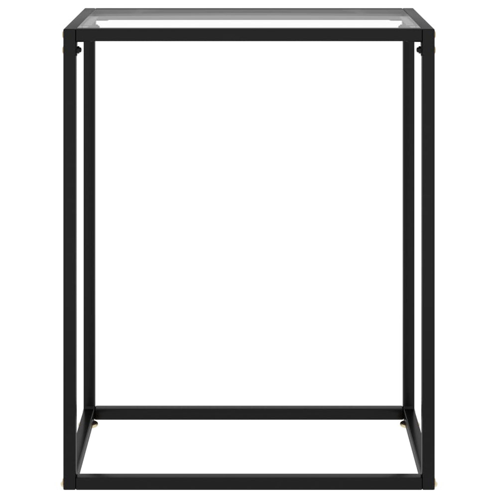 vidaXL Console Table Transparent 60x35x75 cm Tempered Glass