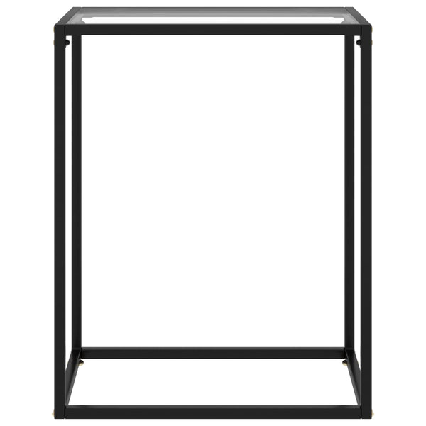 vidaXL Console Table Transparent 60x35x75 cm Tempered Glass