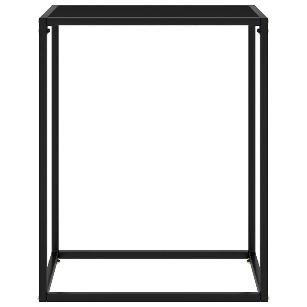 vidaXL Console Table Black 60x35x75 cm Tempered Glass