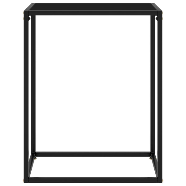 vidaXL Console Table Black 60x35x75 cm Tempered Glass