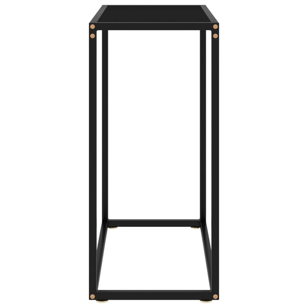 vidaXL Console Table Black 60x35x75 cm Tempered Glass