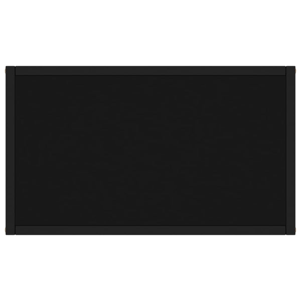 vidaXL Console Table Black 60x35x75 cm Tempered Glass