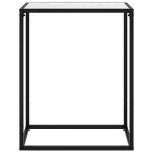vidaXL Console Table White 60x35x75 cm Tempered Glass