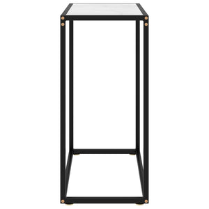 vidaXL Console Table White 60x35x75 cm Tempered Glass