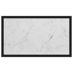 vidaXL Console Table White 60x35x75 cm Tempered Glass