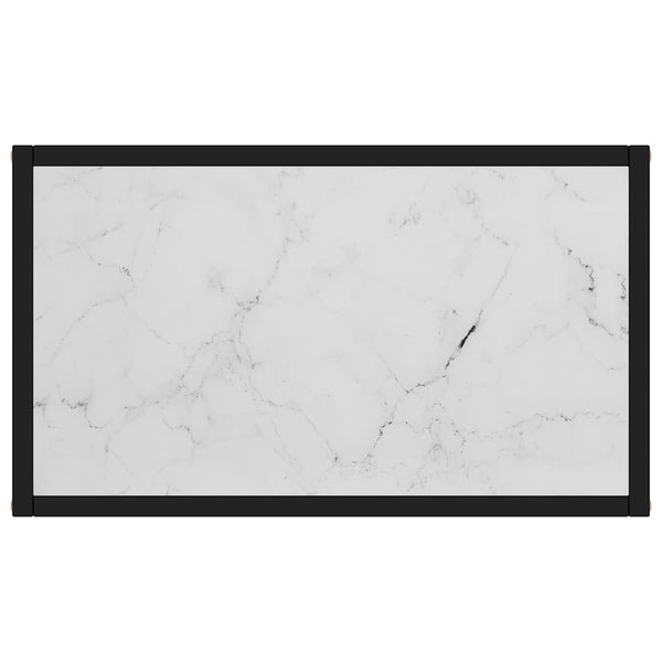 vidaXL Console Table White 60x35x75 cm Tempered Glass