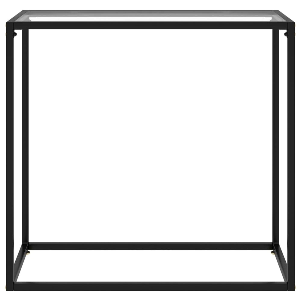 vidaXL Console Table Transparent 80x35x75 cm Tempered Glass