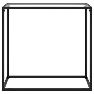 vidaXL Console Table Transparent 80x35x75 cm Tempered Glass