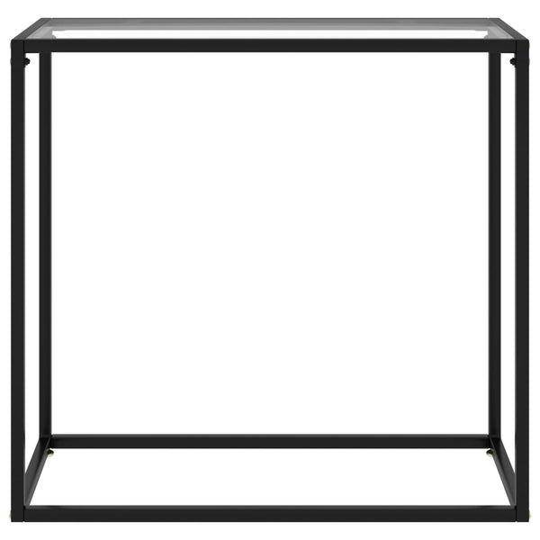 vidaXL Console Table Transparent 80x35x75 cm Tempered Glass