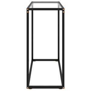 vidaXL Console Table Transparent 80x35x75 cm Tempered Glass