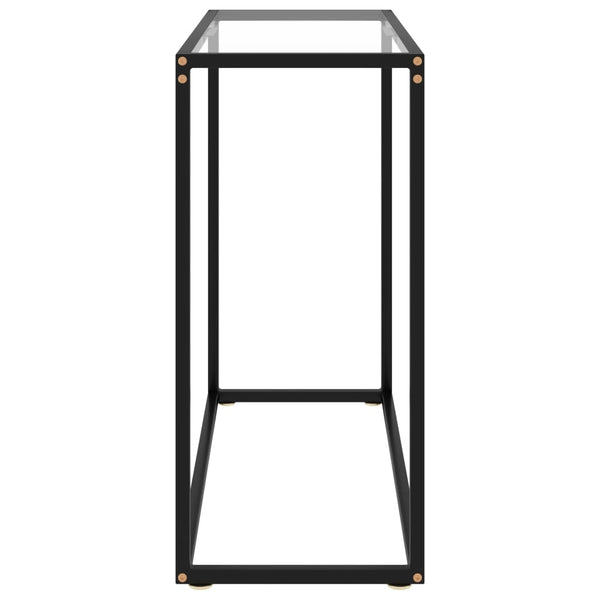 vidaXL Console Table Transparent 80x35x75 cm Tempered Glass
