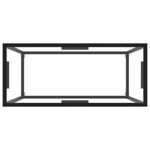 vidaXL Console Table Transparent 80x35x75 cm Tempered Glass