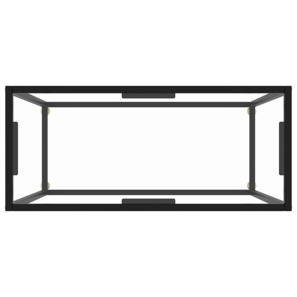 vidaXL Console Table Transparent 80x35x75 cm Tempered Glass