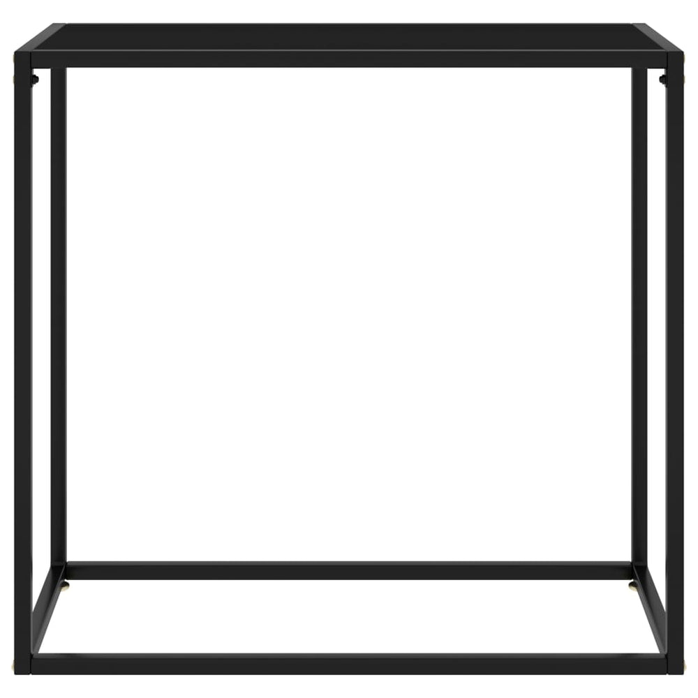 vidaXL Console Table Black 80x35x75 cm Tempered Glass