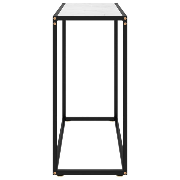 vidaXL Console Table White 80x35x75 cm Tempered Glass