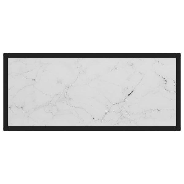 vidaXL Console Table White 80x35x75 cm Tempered Glass