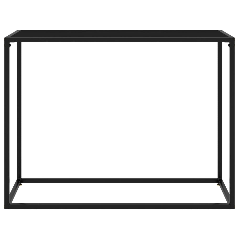 vidaXL Console Table Black 100x35x75 cm Tempered Glass