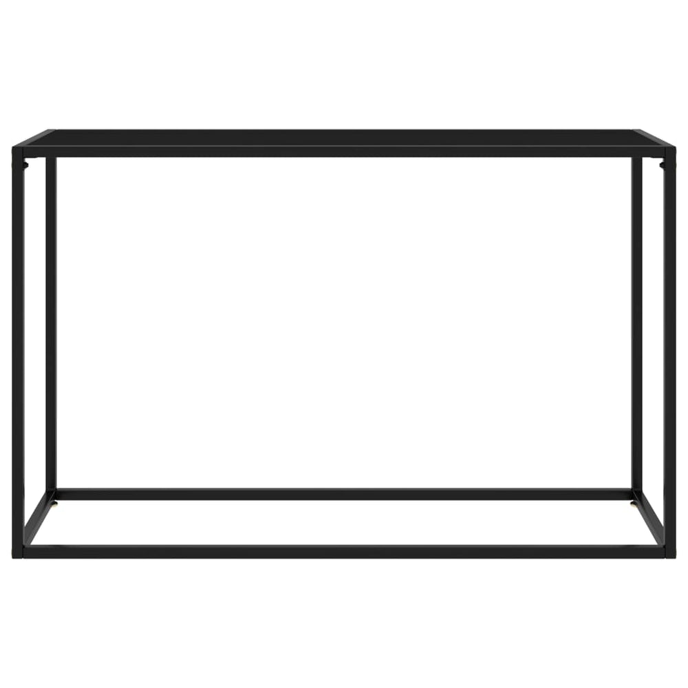 vidaXL Console Table Black 120x35x75 cm Tempered Glass