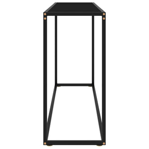 vidaXL Console Table Black 120x35x75 cm Tempered Glass