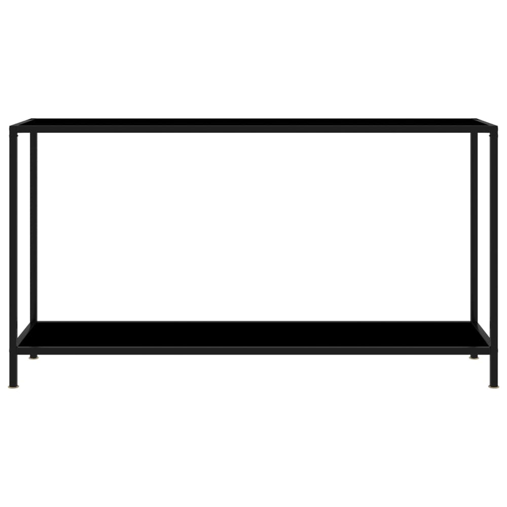 vidaXL Console Table Black 140x35x75 cm Tempered Glass