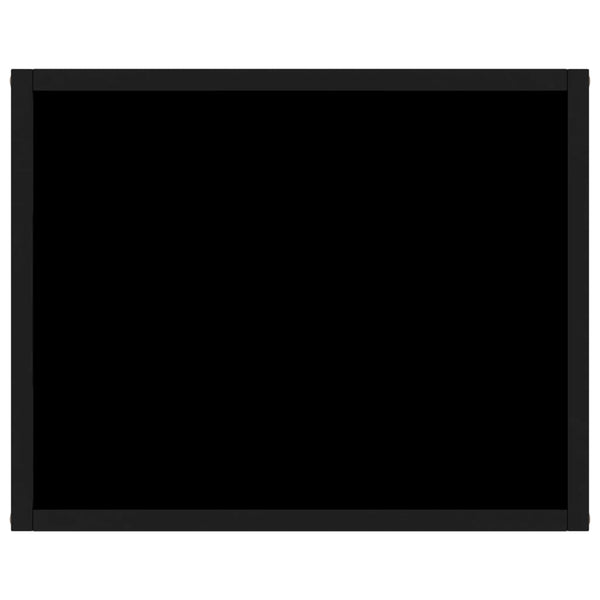 vidaXL Console Table Black 50x40x40 cm Tempered Glass