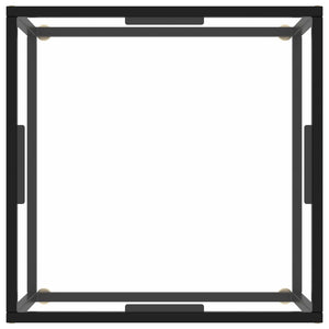 vidaXL Coffee Table Black with Tempered Glass 60x60x35 cm