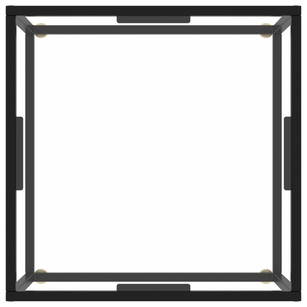 vidaXL Coffee Table Black with Tempered Glass 60x60x35 cm