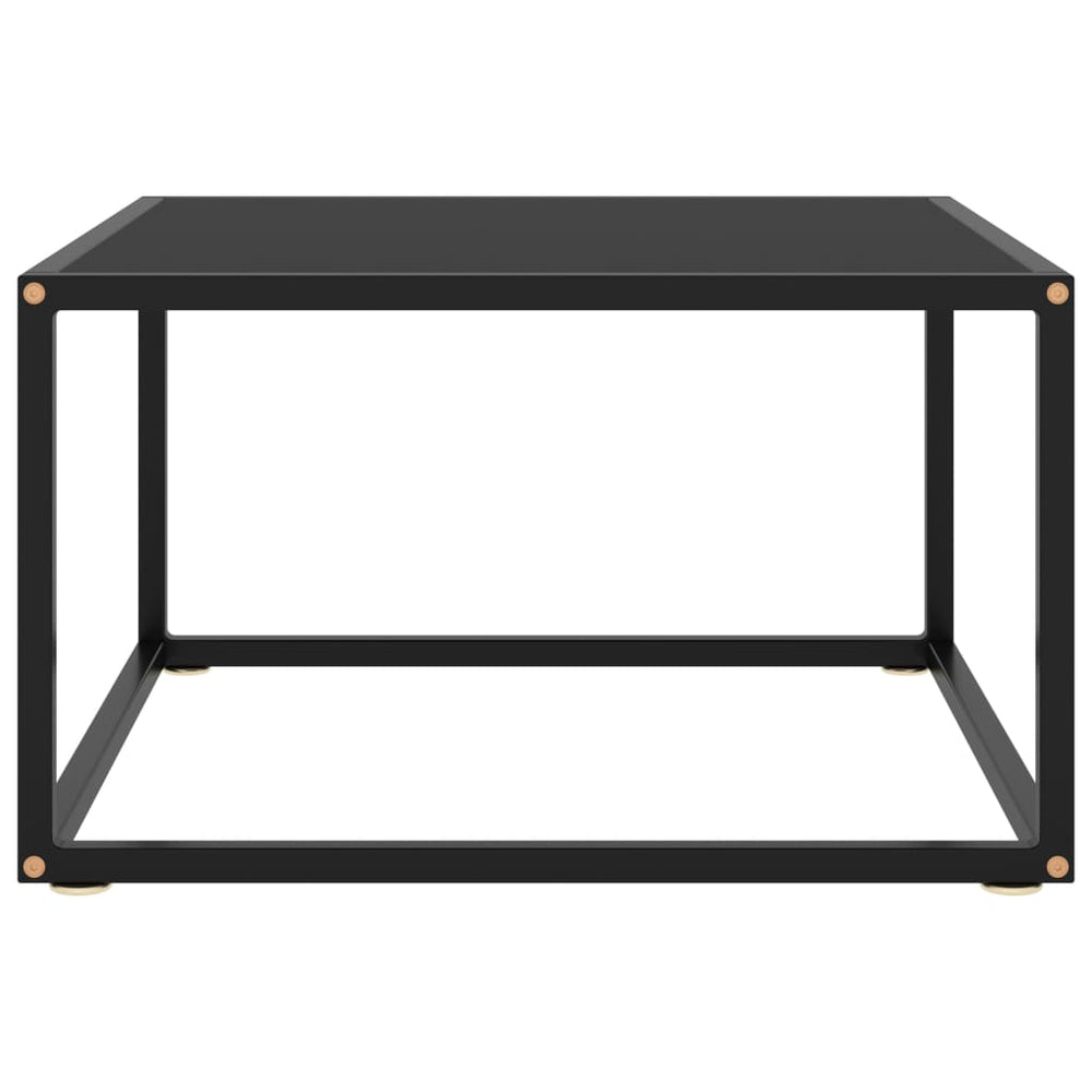 vidaXL Coffee Table Black with Black Glass 60x60x35 cm