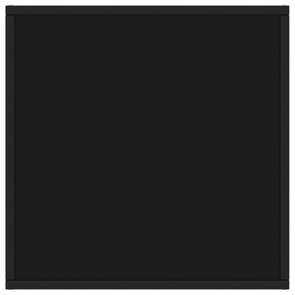 vidaXL Coffee Table Black with Black Glass 60x60x35 cm