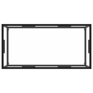 vidaXL Coffee Table Black with Tempered Glass 100x50x35 cm