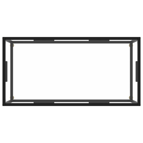 vidaXL Coffee Table Black with Tempered Glass 100x50x35 cm