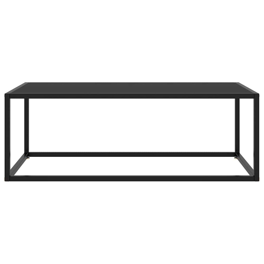 vidaXL Coffee Table Black with Black Glass 100x50x35 cm