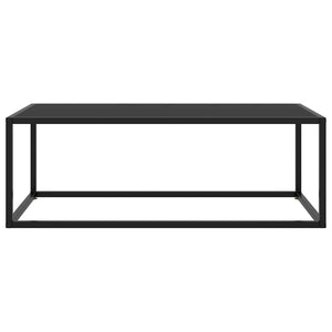 vidaXL Coffee Table Black with Black Glass 100x50x35 cm