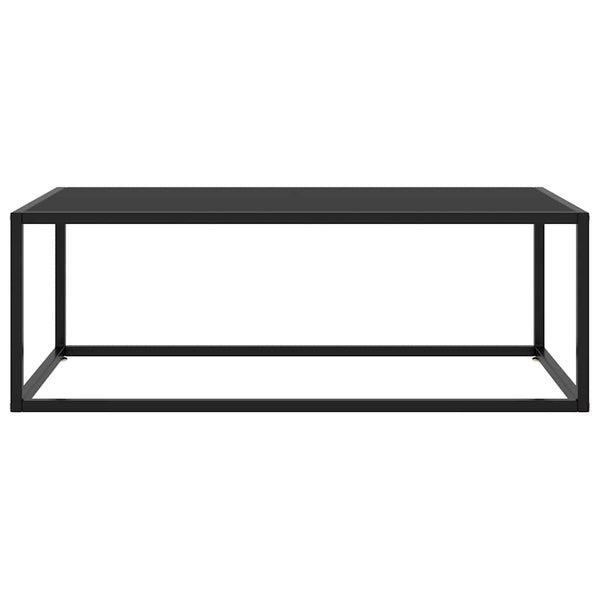 vidaXL Coffee Table Black with Black Glass 100x50x35 cm