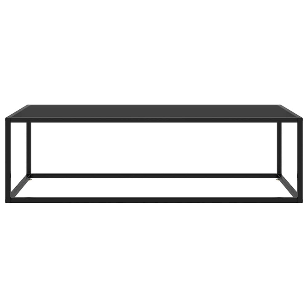 vidaXL Coffee Table Black with Black Glass 120x50x35 cm