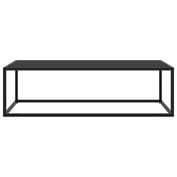 vidaXL Coffee Table Black with Black Glass 120x50x35 cm