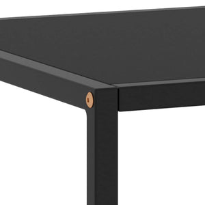vidaXL Coffee Table Black with Black Glass 120x50x35 cm