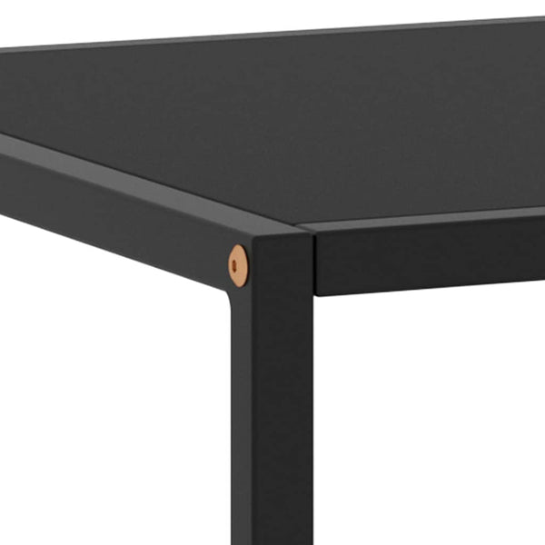 vidaXL Coffee Table Black with Black Glass 120x50x35 cm
