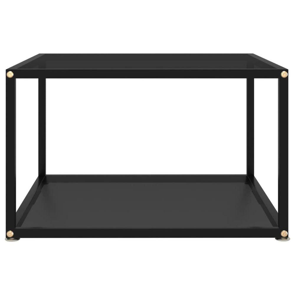 vidaXL Coffee Table Black 60x60x35 cm Tempered Glass