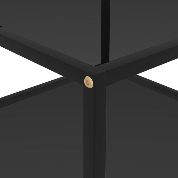 vidaXL Coffee Table Black 60x60x35 cm Tempered Glass