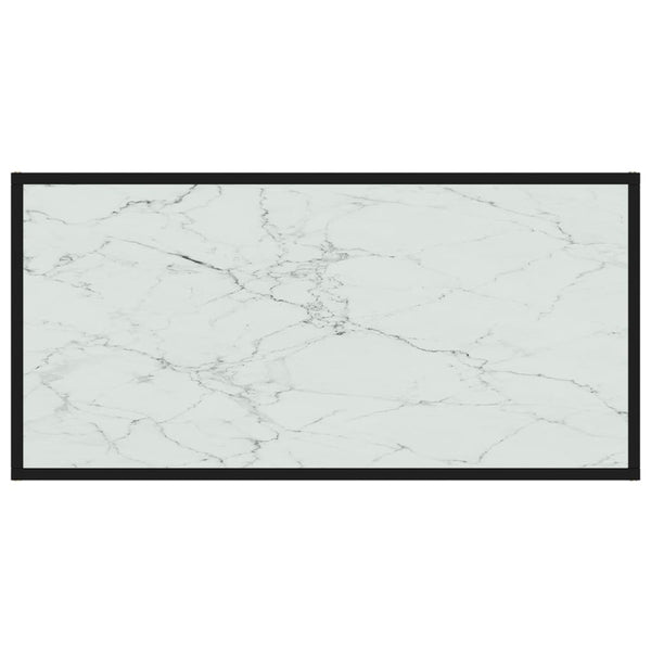 vidaXL Coffee Table White 100x50x35 cm Tempered Glass