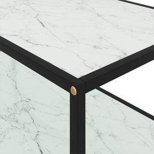 vidaXL Coffee Table White 100x50x35 cm Tempered Glass