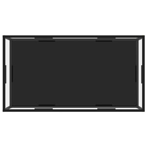vidaXL Coffee Table Transparent and Black 120x60x35 cm Tempered Glass