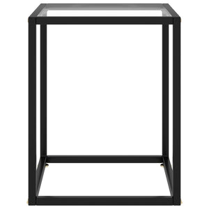 vidaXL Coffee Table Black with Tempered Glass 40x40x50 cm