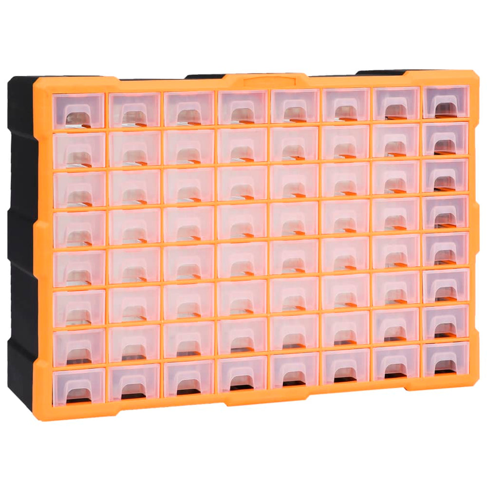 vidaXL 64-Drawer Multi-Drawer Organizer 52x16x37.5 cm