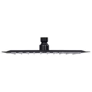 vidaXL Stainless Steel Rain Shower Head 20x20 cm Square Black