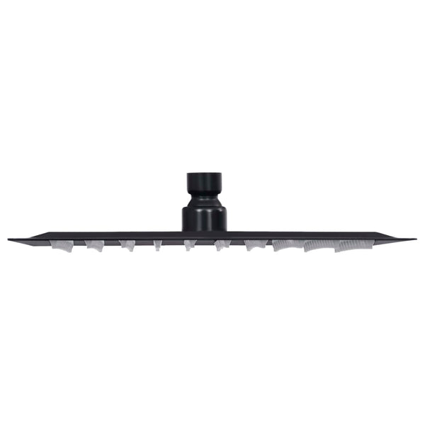 vidaXL Stainless Steel Rain Shower Head 20x20 cm Square Black